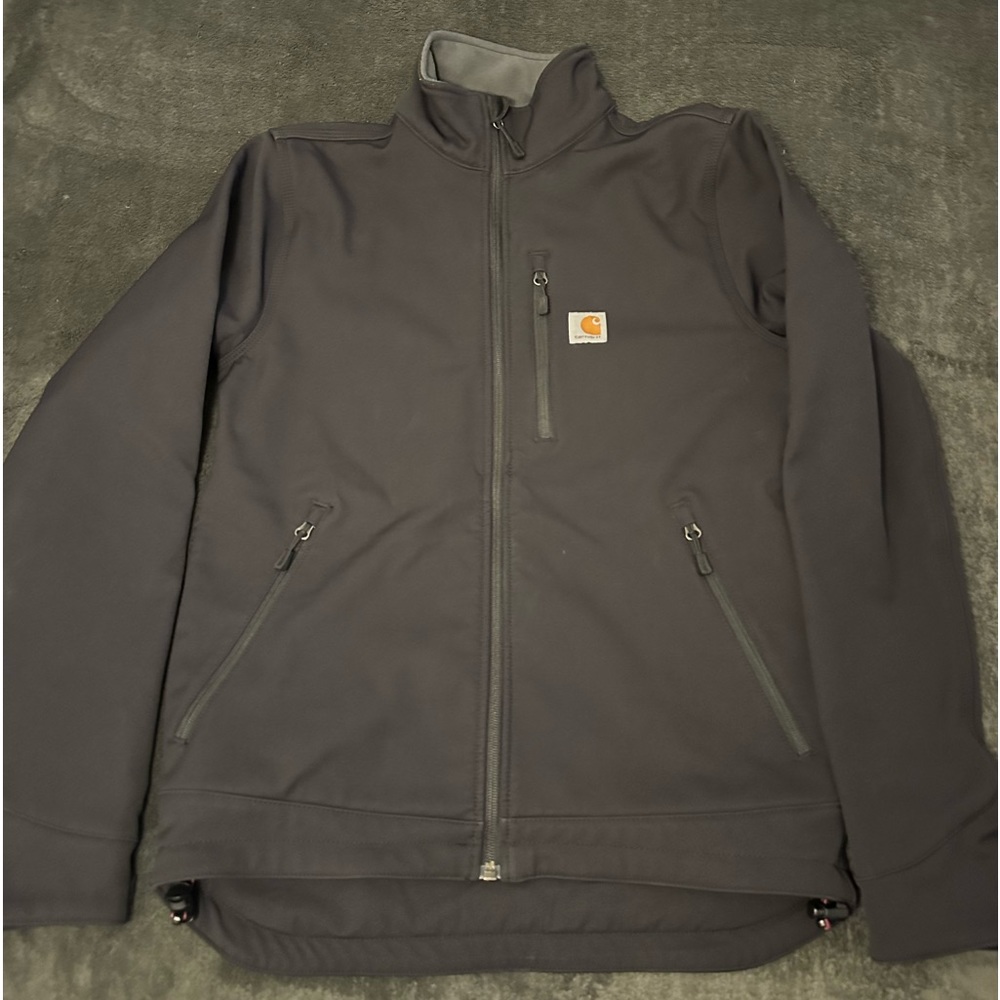 Selling men’s rain defender Carhartt black zip up jacket size small